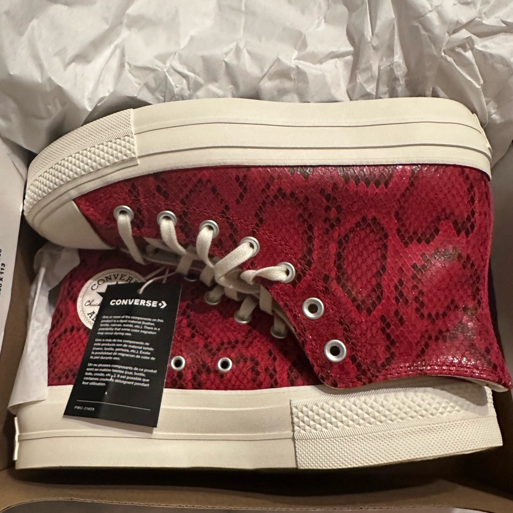 Converse Chuck Taylor All Star Lift Platform Snakeskin Print HIGH TOP SHOE - Picture 10 of 14